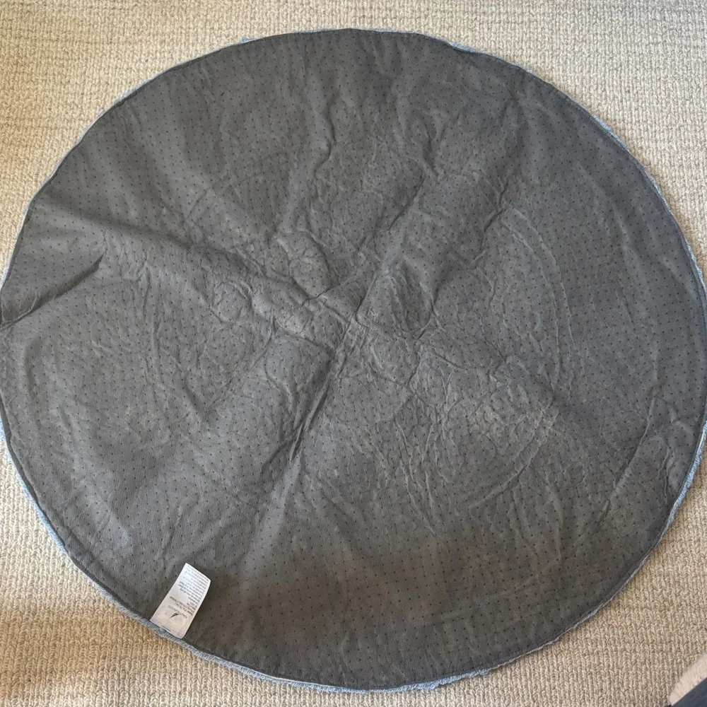 Round Nautical Sailboat Door Mat in Light Blue & Navy